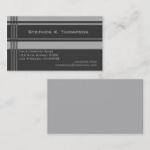 Grey Professional Stripes Block Visitekaartje (Voorkant / Achterkant)