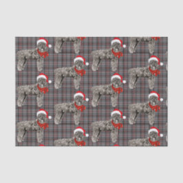 Grey Pset en Kerstmis Bouvier Hondenliefhebber Hol Tissuepapier