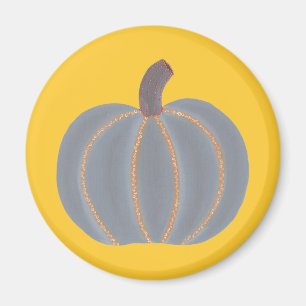 Grey Pumpkin Sinaasappel Lights Halloween Magnets Magneet