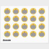 Grey Pumpkin Sinaasappel Lights Halloween Stickers (Vel)