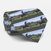 Grey race paard stropdas (Opgerold)