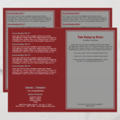 Grey Red Simple Border Brochure (Voorkant / Achterkant)