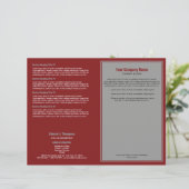 Grey Red Simple Border Brochure (Staand voorkant)