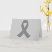 Grey Ribbon Awareness - Zombie, Hersenkanker Kaart (Gele Bloem)