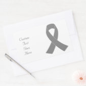Grey Ribbon Awareness - Zombie, Hersenkanker Rechthoekige Sticker (Envelop)