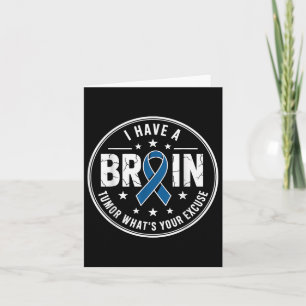 Grey Ribbon Brain Tumor Awareness Apparel voor man Kaart