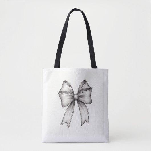 Grey Ribbon Canvas tas (Voorkant)