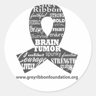 Grey Ribbon Foundation Stickers
