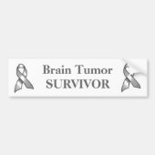 Grey Ribbon Survivor Bumpersticker (Voorkant)