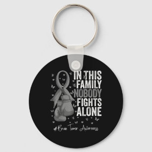 Grey Ribbon Survivor Fighter Brain Tumor Awareness Sleutelhanger