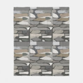 Grey Rock Stone Fleece Deken (Voorkant)