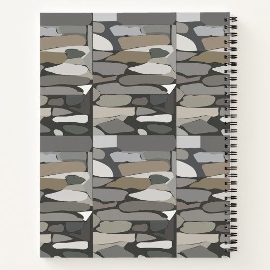 Grey Rock Stone Notitieboek (Achterkant)