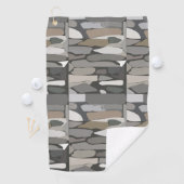 Grey Rock Stone Patroon Golfhanddoek (Insitu)
