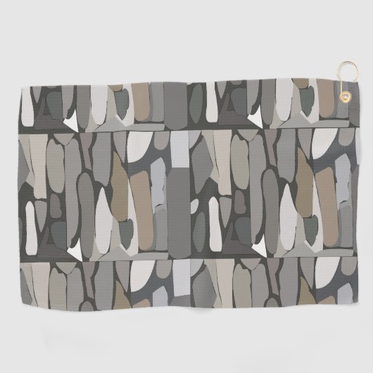 Grey Rock Stone Patroon Golfhanddoek (Horizontaal)