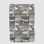 Grey Rock Stone Patroon Golfhanddoek (Voorkant)