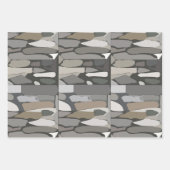 Grey Rock Stone Patroon Inpakpapier Vel (Voorkant)