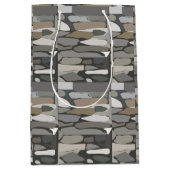 Grey Rock Stone Patroon Medium Cadeauzakje (Voorkant)