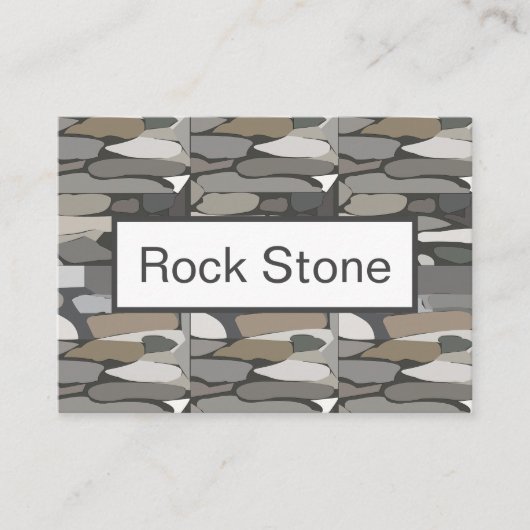 Grey Rock Stone Patroon Visitekaartje (Voorkant)