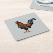 Grey Rooster Onderzetter (Schuin)