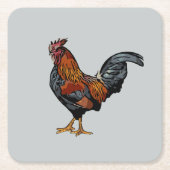 Grey Rooster Onderzetter (Voorkant)