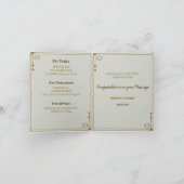 Grey Royal Wedding Groeten Wishing Congrates Bedankkaart (Binnen)