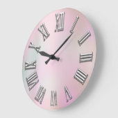 Grey. Roze zilver Roman Aantal Holografisch Grote Klok (Hoek)