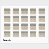 Grey Rustic Damask sparen de Stickers van de Datum (Vel)