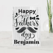 Grey Rustic Happy Vaderdag Son Kaart (Voorkant)