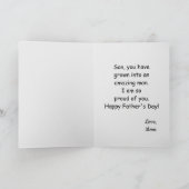Grey Rustic Happy Vaderdag Son Kaart (Binnen)