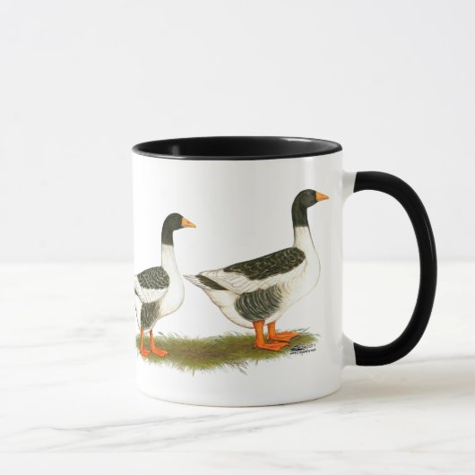 Grey Saddleback Geese Mok (Rechts)