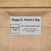 Grey Saint Patrick Business Rectangle Sticker
