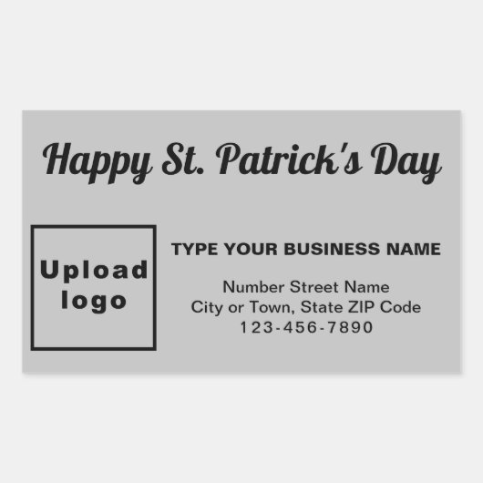 Grey Saint Patrick Business Rectangle Sticker (Voorkant)