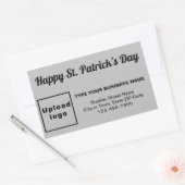 Grey Saint Patrick Business Rectangle Sticker (Envelop)