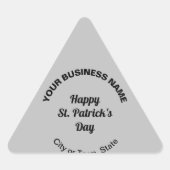 Grey Saint Patrick Business Triangle Sticker (Voorkant)