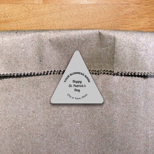 Grey Saint Patrick Business Triangle Sticker