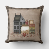 Grey Saltbox House - Primitief land Kussen (Voorkant)