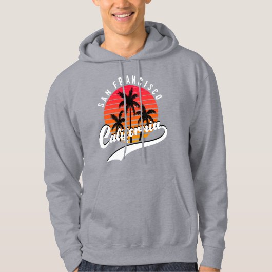 Grey San Francisco Retro Hoodie (Voorkant)