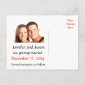 Grey Save the Date Wedding Birds Photo Post Kaart (Achterkant)