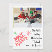 Grey Schnauzer Puppy Merry Feestdagenkaart (Achterkant)