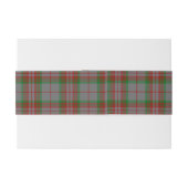 Grey Scottish Tartan Belly Band Uitnodigingen Wikkel (Achterkant Voorbeeld)