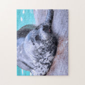 Grey Seal close-up Jigzaag Puzzle Legpuzzel (Verticaal)