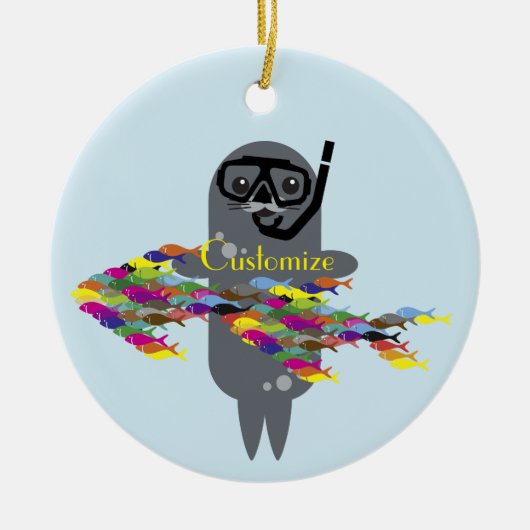 Grey Seal Thunder_Cove Keramisch Ornament (Voorkant)