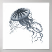 Grey Sealife Group 12A print #2 Jelly fish (Voorkant)