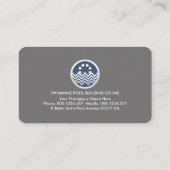 Grey Shades Gold Water Wave Visitekaartje (Achterkant)