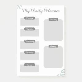 Grey Shades Minimal Daily Planner Sheet Post-it® Notes