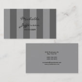 Grey Shades Stripes Pattern Manager-Visitekaartje Visitekaartje (Voorkant / Achterkant)