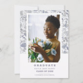 Grey Shades Terrazzo Modern Custom Photo Graduate (Voorkant)