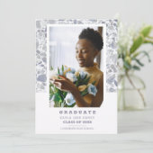 Grey Shades Terrazzo Modern Custom Photo Graduate (Staand voorkant)