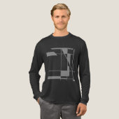 Grey Shapes Lines MCM-geïnspireerde geometrische A Tri-Blend Shirt (Voorkant)