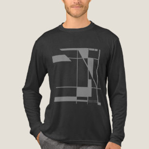 Grey Shapes Lines MCM-geïnspireerde geometrische A Tri-Blend Shirt